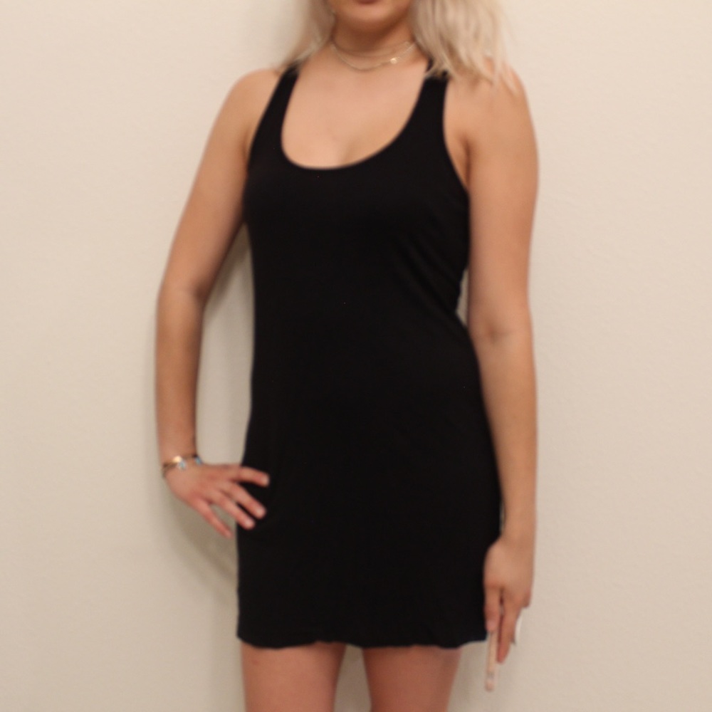 Short Black Cotton Dress